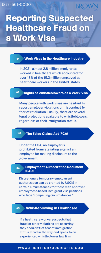 Reporting Suspected Healthcare Fraud on a Work Visa