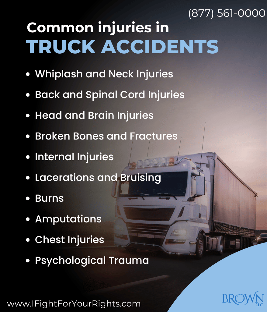 Common injuries in truck accidents